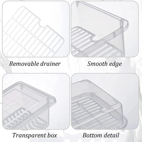 Square Fridge Container (1 Piece), Pack of (2,3,4,6)
